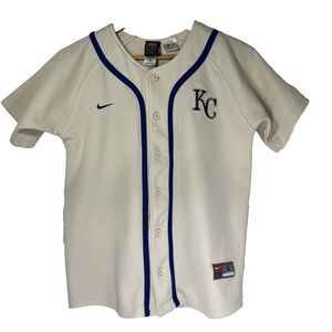 Vintage KC Royals Baseball Jersey Youth Size Large Nike Sweeney #29 Kansas City